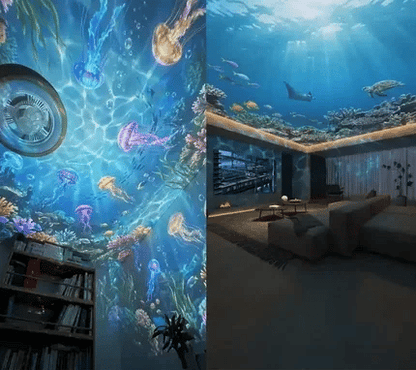 🥇PKNEW® NEXT-GEN SMART PROJECTION HD Smart Dynamic 5D Holographic Night Light Projector💎