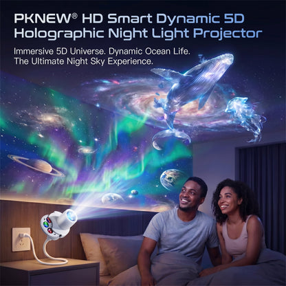 🥇PKNEW® NEXT-GEN SMART PROJECTION HD Smart Dynamic 5D Holographic Night Light Projector💎