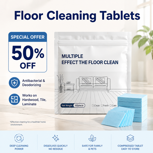 PKNEW®🎉 Floor Cleaning Tablets Multi-Surface Cleaner for Hardwood Laminate Tile & RV Walls Antibacterial Deodorization Maintenance