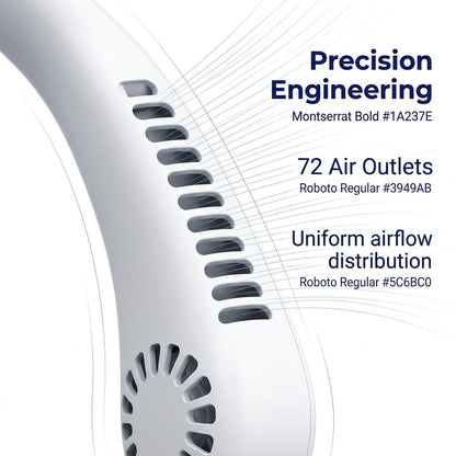 PKNEW®Portable Neck Fan, Bladeless Wearable Personal Fan, Hands-Free Cooling for Outdoor & Office
